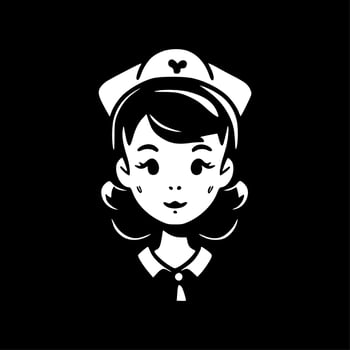 Nurse - Minimalist and Flat Logo - Vector illustration