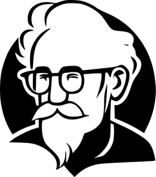 Senior, Minimalist and Simple Silhouette - Vector illustration
