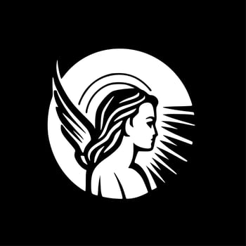 Spiritual - Black and White Isolated Icon - Vector illustration