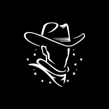 Western, Black and White Vector illustration