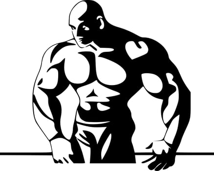 Wrestling - Minimalist and Flat Logo - Vector illustration