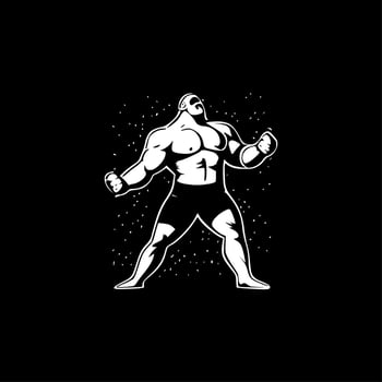 Wrestling, Minimalist and Simple Silhouette - Vector illustration