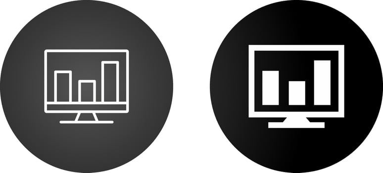 Analytics on screen Vector Icon