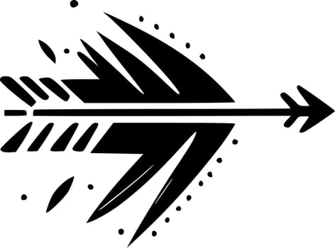 Arrow - Black and White Isolated Icon - Vector illustration