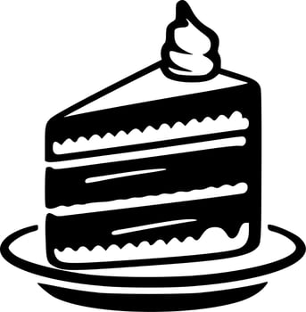 Birthday Cake, Minimalist and Simple Silhouette - Vector illustration
