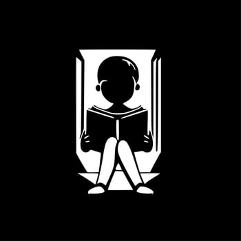 Book Lover, Minimalist and Simple Silhouette - Vector illustration