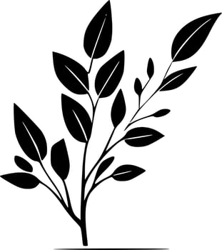 Branch - Black and White Isolated Icon - Vector illustration
