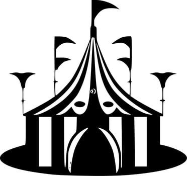 Circus, Minimalist and Simple Silhouette - Vector illustration