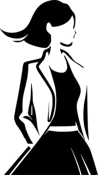 Fashion, Black and White Vector illustration