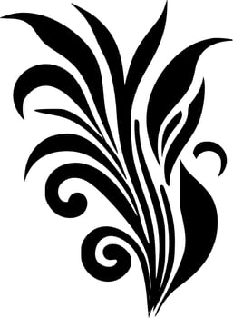 Flourish - Black and White Isolated Icon - Vector illustration