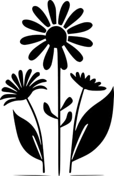 Flower, Minimalist and Simple Silhouette - Vector illustration