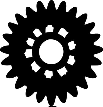 Gear, Minimalist and Simple Silhouette - Vector illustration