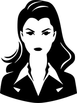 Girl Boss - Minimalist and Flat Logo - Vector illustration