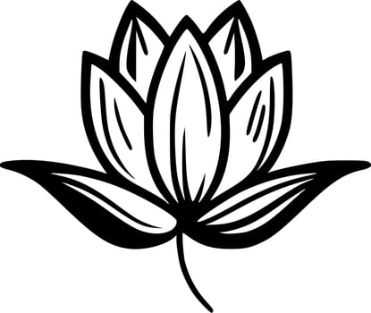 Lotus Flower - Minimalist and Flat Logo - Vector illustration