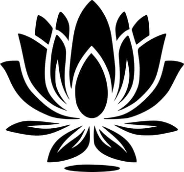 Lotus Flower, Minimalist and Simple Silhouette - Vector illustration