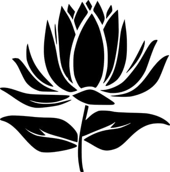 Lotus Flower - Minimalist and Flat Logo - Vector illustration