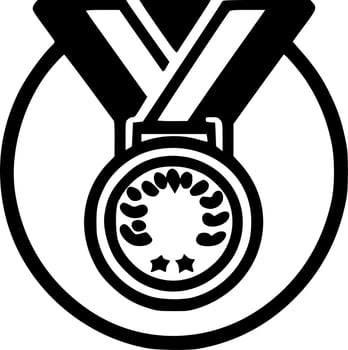 Medal - Minimalist and Flat Logo - Vector illustration