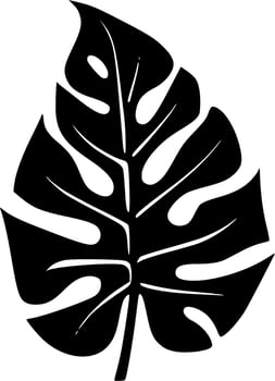 Monstera, Minimalist and Simple Silhouette - Vector illustration