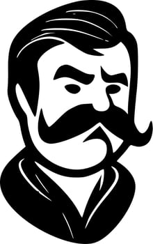 Mustache, Minimalist and Simple Silhouette - Vector illustration