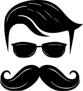 Moustache - Minimalist and Flat Logo - Vector illustration