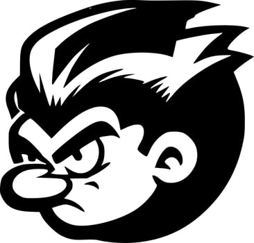 Retro, Black and White Vector illustration