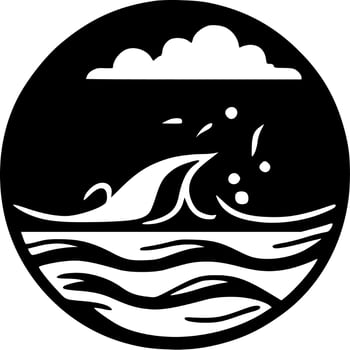 Sea - Minimalist and Flat Logo - Vector illustration