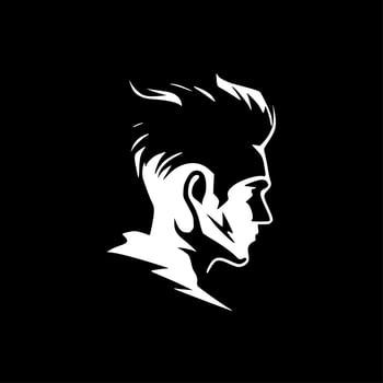 Stencil, Black and White Vector illustration