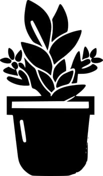 Succulent, Minimalist and Simple Silhouette - Vector illustration