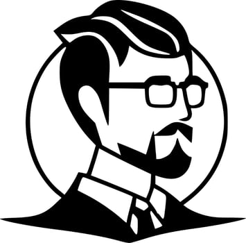 Teacher - Minimalist and Flat Logo - Vector illustration