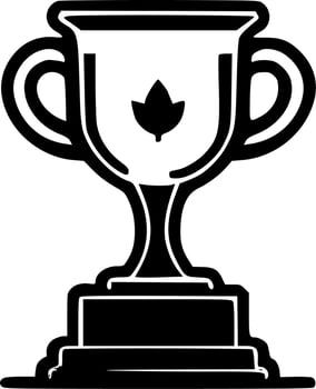 Trophy - Minimalist and Flat Logo - Vector illustration