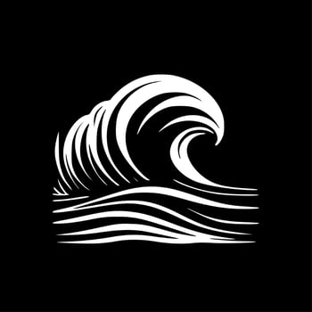 Waves - Minimalist and Flat Logo - Vector illustration