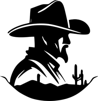 Western, Minimalist and Simple Silhouette - Vector illustration