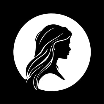 Woman - Minimalist and Flat Logo - Vector illustration