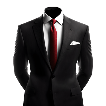tuxedo suit mockup on transparent background , png