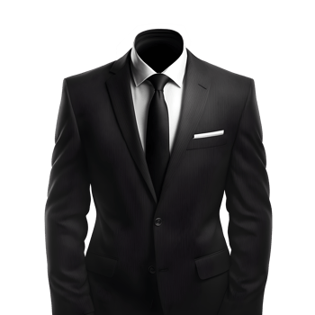 tuxedo suit mockup on transparent background , png