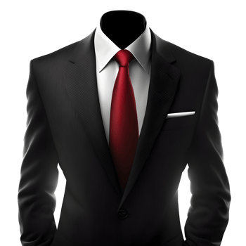 tuxedo suit mockup on transparent background , png