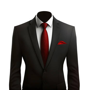 tuxedo suit mockup on transparent background , png