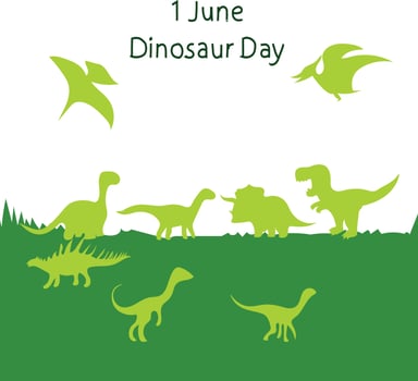 Dinosaur day vector