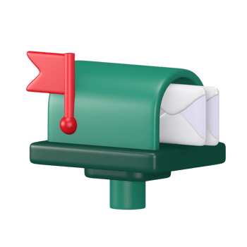 Latterbox mail message 3d cute shop customer icon for social media post png