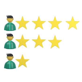 rating 3d cute shop customer icon for social media post png