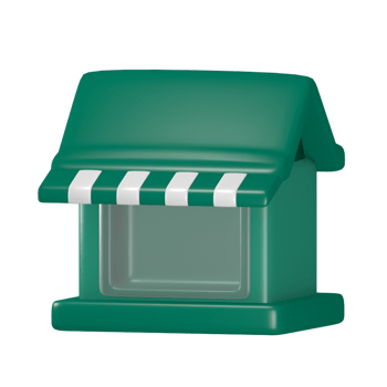 Shop 3d cute shop customer icon for social media post png