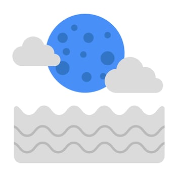 An icon design of sea night vector