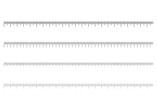 Ruler scale measure measurement scale chart  vector illustration on background
