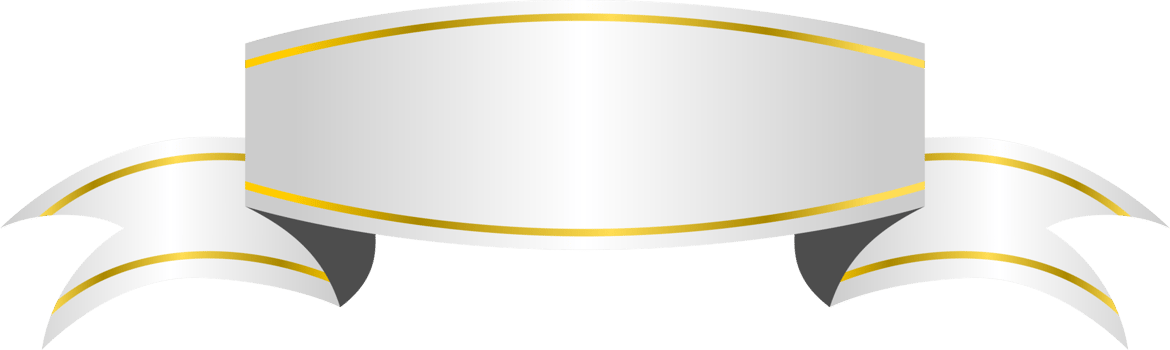 ribbon illustration with gold stripe. free png