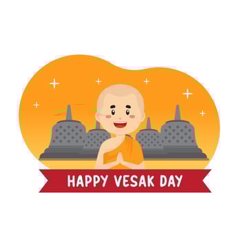 Happy Vesak Day Background vector