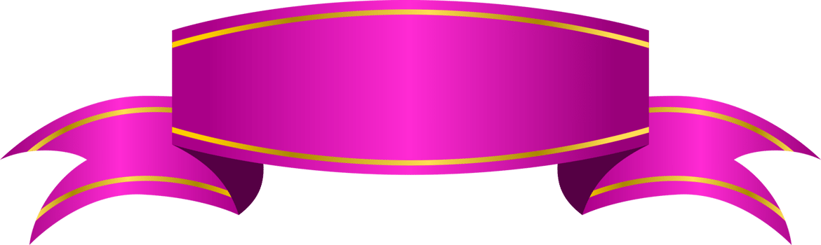 ribbon illustration with gold stripe. free png
