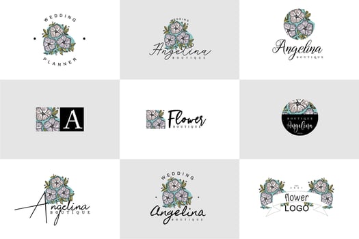 Minimalist Flower Logo Pack vector