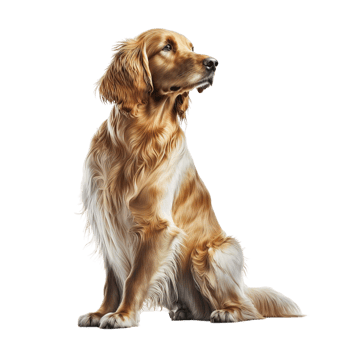 dog sitting on a transparent background. png