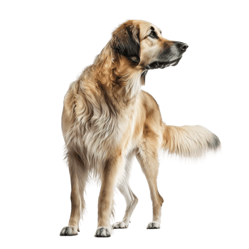 dog standing on a transparent background. png