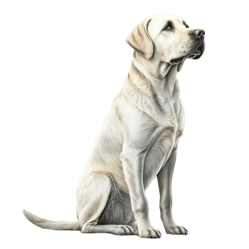 dog sitting on a transparent background. png